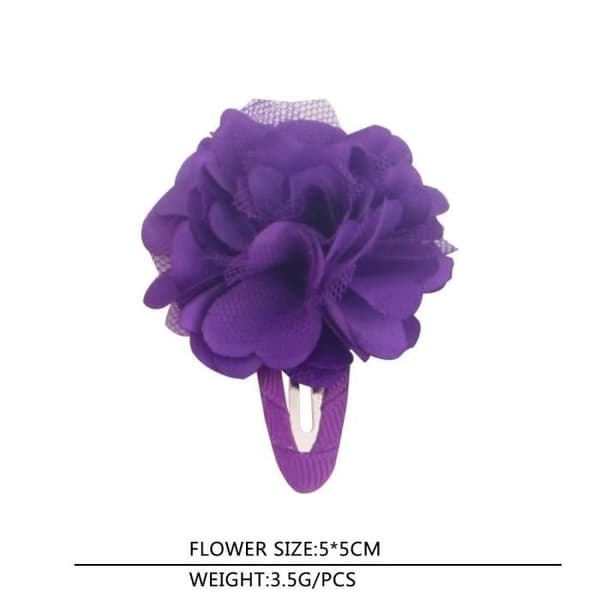 Hårspännen - Ej specificerat - 12 st - Chiffong - Blommor - Accessoarer för flickor