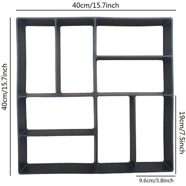 Concrete Paver Mold For Path, Reusable Paving Mold For Diy Pavement Driveway Garden Terrace Bricks