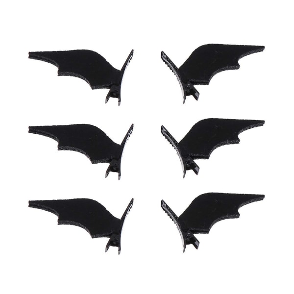 Halloween Bat Wings Hårspænder, Devil Wing Hårspænder Sort Horror Hårnåle Til Fest Cosplay Rekvisitter, 6 stk.