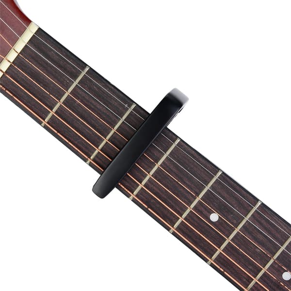Gitarr Capo med Plektrumfunktion för Ukulele Elgitarr Folkgitarr (Svart)