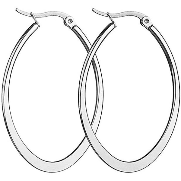 Hoop Earrings Surgical Titanium Stainless Steel Hypoallergenic Circle Round Hoop Earrings For Women  (HY)