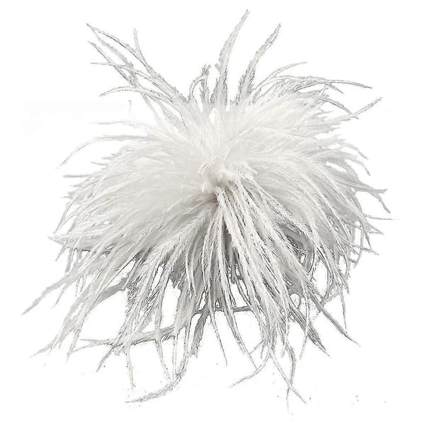 Sulkarintakoru, sulkakoristeet, kangaskoristeet, strutsinsulkamateriaali White