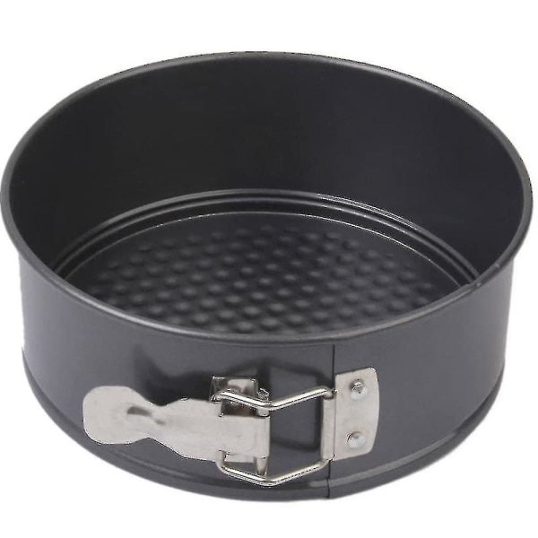 Non-stick Springform Pan - Lekkasjesikker kakeform med flat bunn, for 1/2 oppskriftsporsjon, rund bakeform, lekkasjesikker, non-stick belagt - Svart