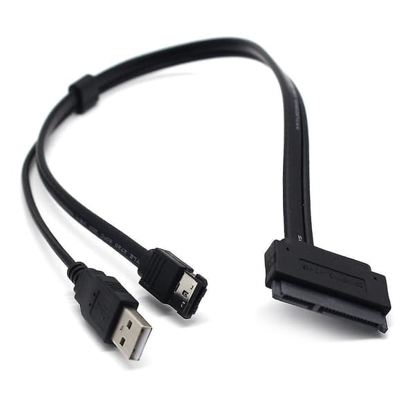 2,5-tommers diskstasjon Sata 22pin til Esata Data Usb Ed-kabeladapter optimalisert for SSD