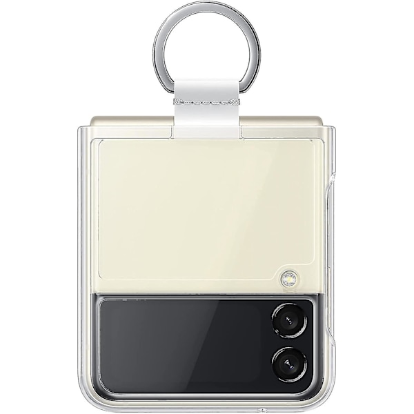 Genomskinligt skyddande fodral kompatibelt med Galaxy Z Flip 3 med ring - transparent