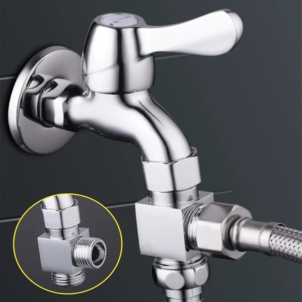 Diverter Valve 3 Way T Shape Adapter Universal Water Diverter Valve Standard Shower Hose Splitter For Angle Valve Hose Bath Shower Arm Handheld Bidet (