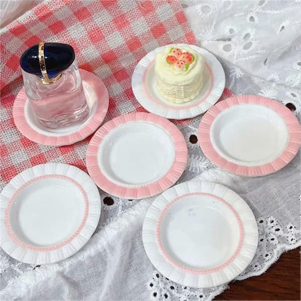 Multifunktionel Resin Miniaturebakke – Køleskabsmagnet & Klemmebase – til Dukkehus & Køkken – Macaron Gradientfarve Green