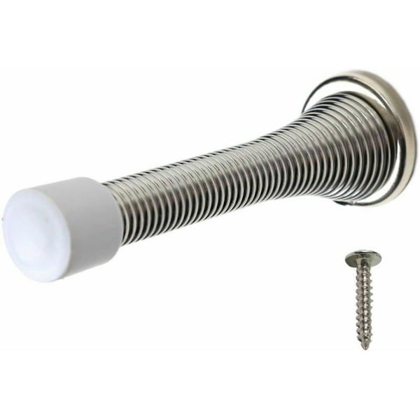 Veggmontert kromfjærdørstopper fjærstopperlistfotbuffer (10-pakning) Pack of 10