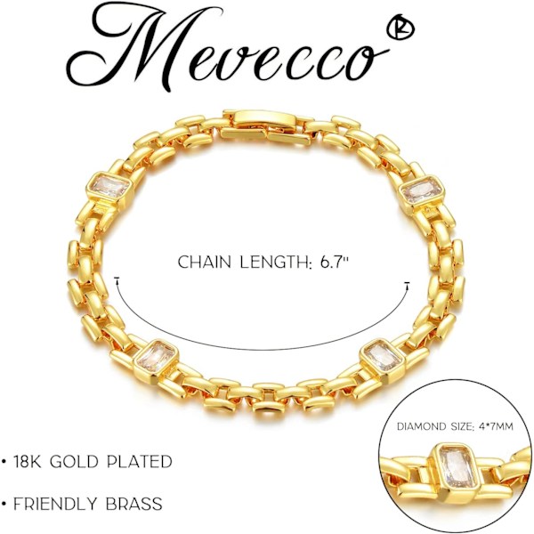 Armband för kvinnor 14K guldpläterad delikat kedja enkelt smycke sött för flickor Deco Link 2 Layer Satellite Chain