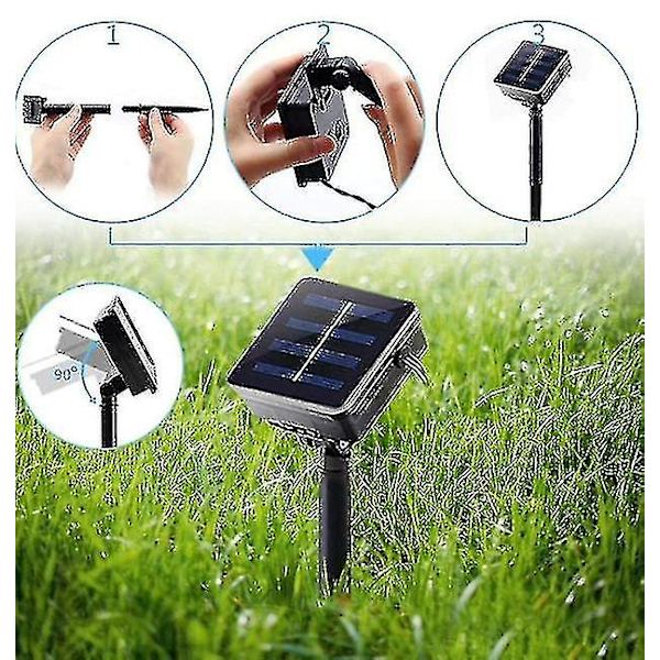 Ulkoilun aurinkoketjuvalot, 2 kpl 39 jalkaa 100 LED-keijuvaloa