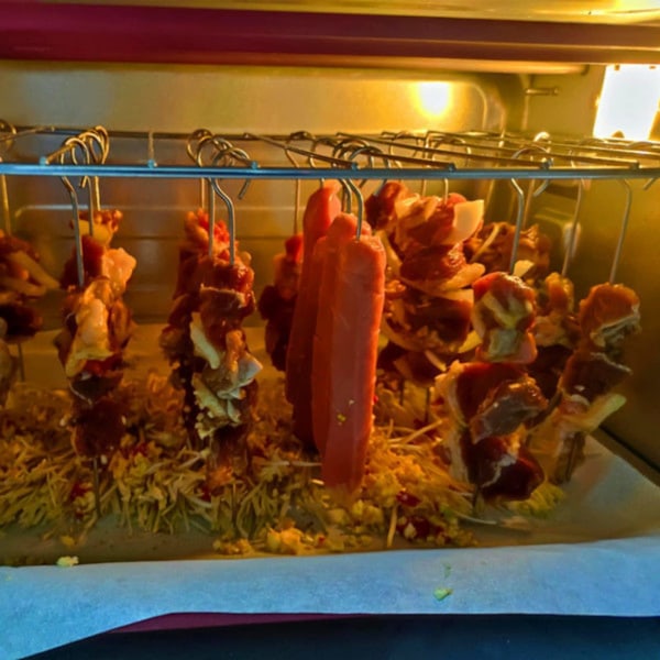 BBQ Metalliset Kebab-vartaat Ruostumattomasta teräksestä 20 kpl 20 cm Elintarvikelaatuiset Kebab-vartaat Turkki Uudelleenkäytettävät Kebab-vartaat Air Fryerille, 20 cm