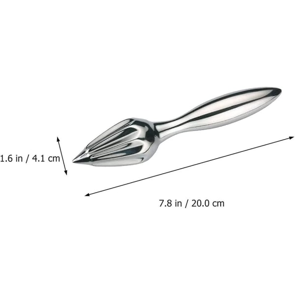 Ruostumattomasta teräksestä valmistettu käsikäyttöinen sitruspuristin, metallihedelmäpuristin sitrushedelmille, appelsiinille ja sitruunalle (1 kpl, hopea)