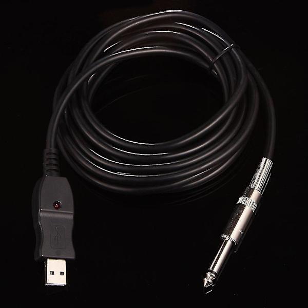Gitarr till PC USB-inspelningsadapter Konverter Anslutningsgränssnitt 6,5 mm