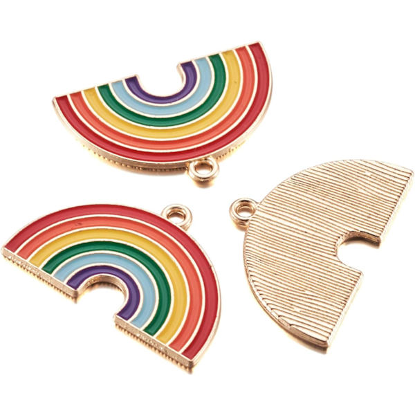 PandaHall emalje charms vedhæng legering dyr dinglende charms perler til halskæde armbånd øreringe smykker fremstilling RainbowColorful