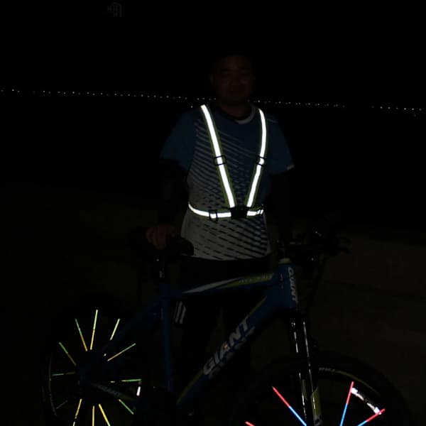 Refleksvest / reflekssele til løb og cykling - sort