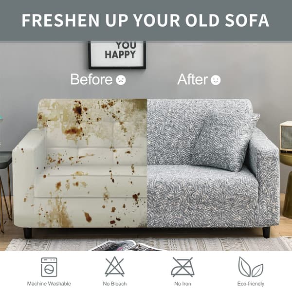 Sofatrekk 3-seter elastisk sofatrekk