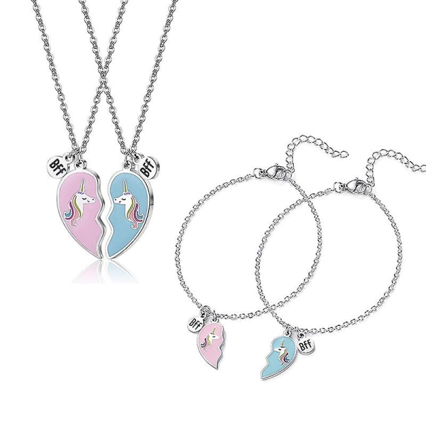 Unicorn smykker til jenter gave til barnebarn Justerbar enhjørning ring regnbue Unicorn gave i sølv tone