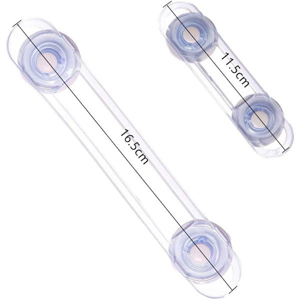 8-pakning Baby Safety Locks Mini Transparent Child Safety Cupboard Door Lock Multi-Purpose Latches for Kitchen Cabinets, Drawers, Ovens, Refrigera