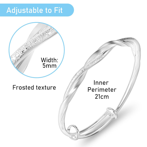 Sølv Armring Armbånd Justerbar Passer Til Alle Størrelser, Angstlindring Armbånd Klassisk Sølv Armring Til Kvinder Piger Fødselsdag Valentinsdag Graduering Gave