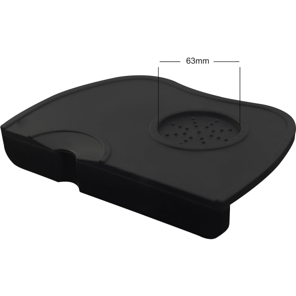 Silikonkaffetampermatte, Espressosilikonmatte 8 tommer X 6 tommer, Espressotampermatte, Kaffetampermatte Black Single Slot