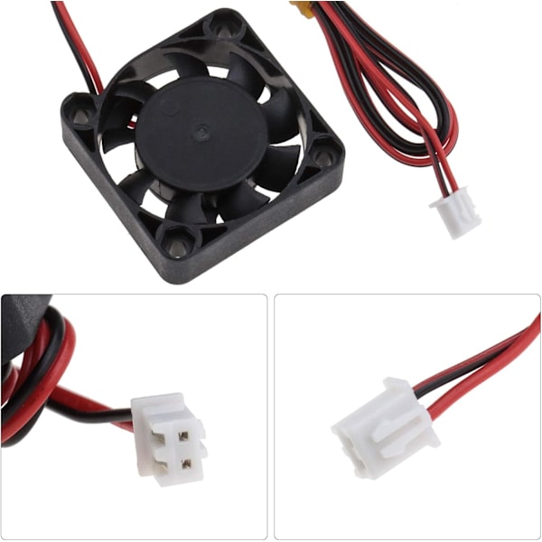 Be In Your Mind 2 st 40x40x10mm 4010 Värmeelementfläktar 12VDC Extruder Hot End Fläkt & Turbo Fläkt Med 2-Pin Kontakt Kompatibel Med Ender 3/Ender 3 Black