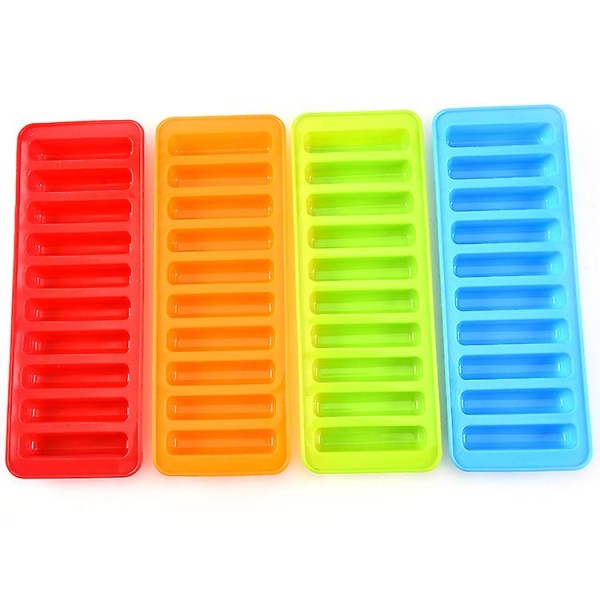 Gitre Rektangulær Bar Stick Blok Iskube Jelly Bakke Silikone Kage Chokolade Fondant Cookie Form Køkken Bagning Diy Værktøj (2stk, Lilla)
