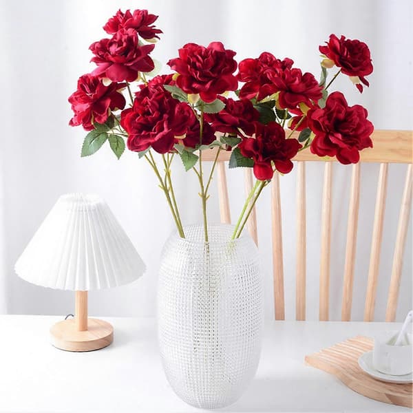 Kunstig Silke Gardenia Stilk – 3 Hoveder til DIY Fest Blue