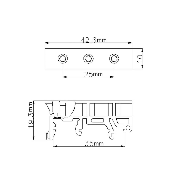 10 sett 35 mm PCB Din C45 Skinneadapter Kretskort Monteringsbrakett Stativholder