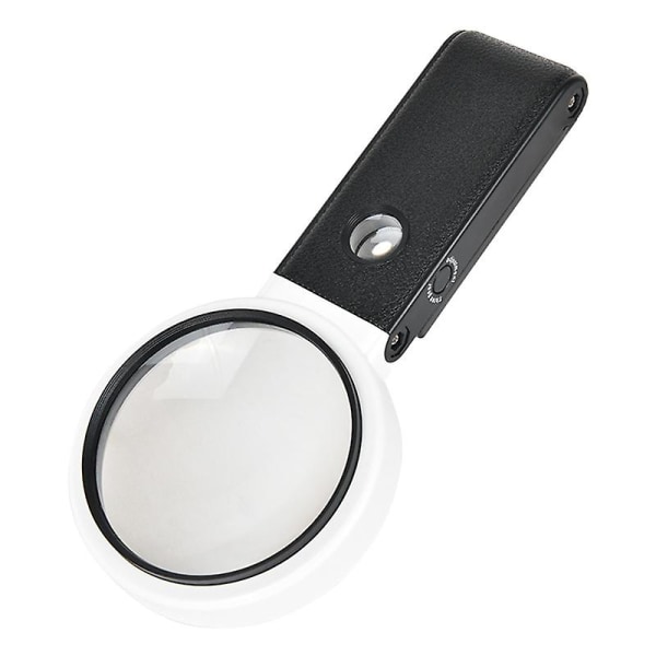 110 mm håndfri forstørrelsesglas med tre lystilstande til møntsmykkehåndværk Hobby håndholdt eller skrivebordsforstørrelsesglas