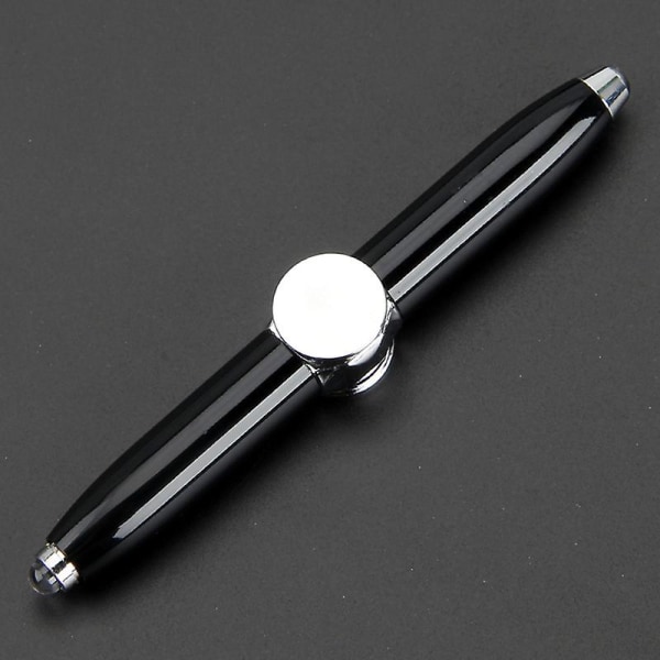 Spinnande roterande penna metallskal roterande penna led roterande penna refill kulspetspenna multi för studentunderhållning (3st, flerfärgad)