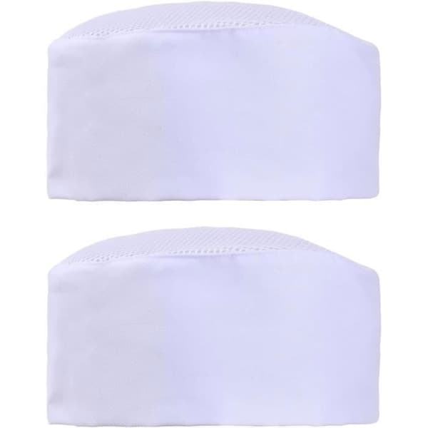 2 justerbara kockmössor, unisex kockmössa, kockmössa för matservering, kockmössa