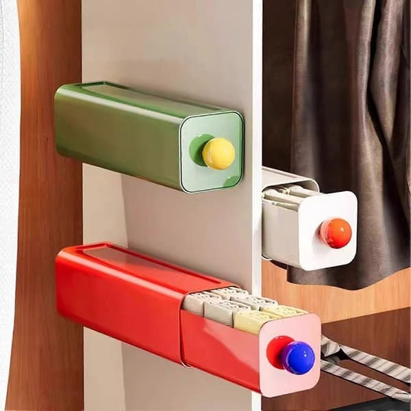 Rörig hållare - Platsbesparande design - för badrum sovrum - Hållbar brottsäker Red