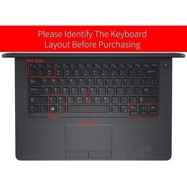 Dell Latitude Keyboard Cover til Dell Latitude E7450 E7470 E5470 E7480 E5450 5480 5490 7490, Dell 3340 E3340 Laptop Silikone Keyboard Skin Keyboard Pr