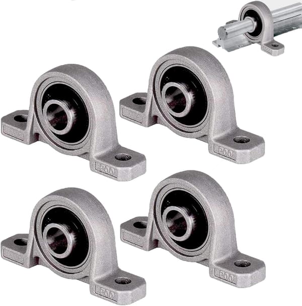 4 stk 10 mm selvjusterende flenslager