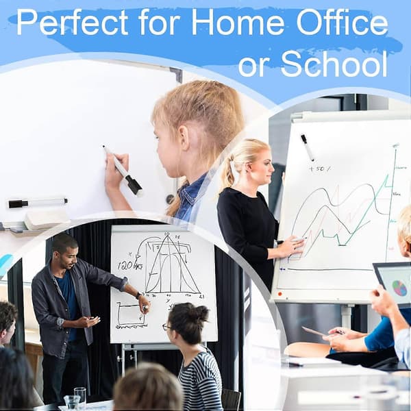 Whiteboardpennor, 20-pack Svarta Whiteboardpennor med Sudd Fin Spets Whiteboardpennor för Barn
