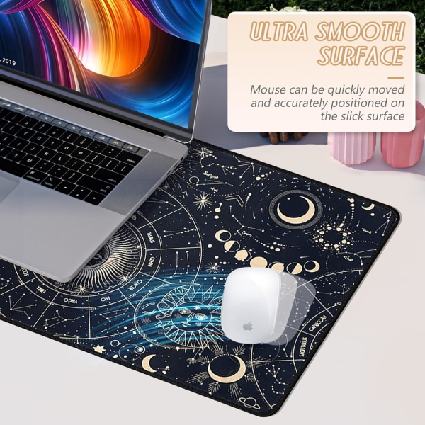 Musematte Gaming Stor Skrivebordsmatte (31,5 x 11,8 x 0,12 tommer) Vaskbar Musematte Bærbar PC-Skrivebordsmatte, Japansk Musematte med Sklisikker Gummibase, Utvid mouse pad Y17 XL