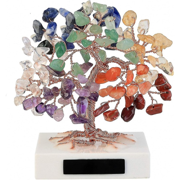 Premium Natural Tree Of Life Chakra Krystalltre med helbredende egenskaper - Bonsai Feng Shui Money Tree Healing og lykke til