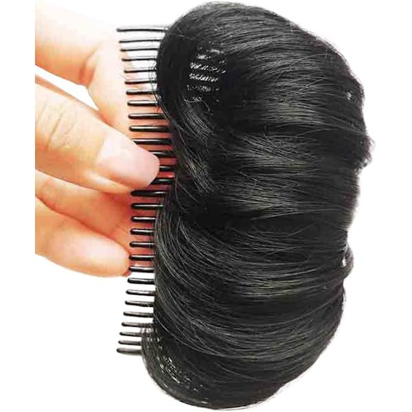 Bump Up Kamklemme Bun Hår Bump It Up Volum Hårbase Hårdekor Kam Halv Ball Hode Spole Bikube Fluffy Bump It Up Insert Do Bikube Hår Sty Dark Brown 1 count (Pack of 1)