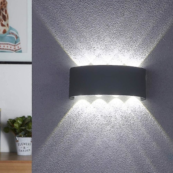 Led indendørs væglamper - 8w moderne vandtæt væglampe lysarmatur væglampe dekoration aluminium hvid væglampe til stue soveværelse entre