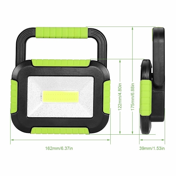 Bærbar Arbejdslampe Genopladelig, Lys Udendørs Campinglanterne med Powerbank, 3 Tilstande LED Projektør til Nødsituationer, Strømafbrydelser, Telte og Mere