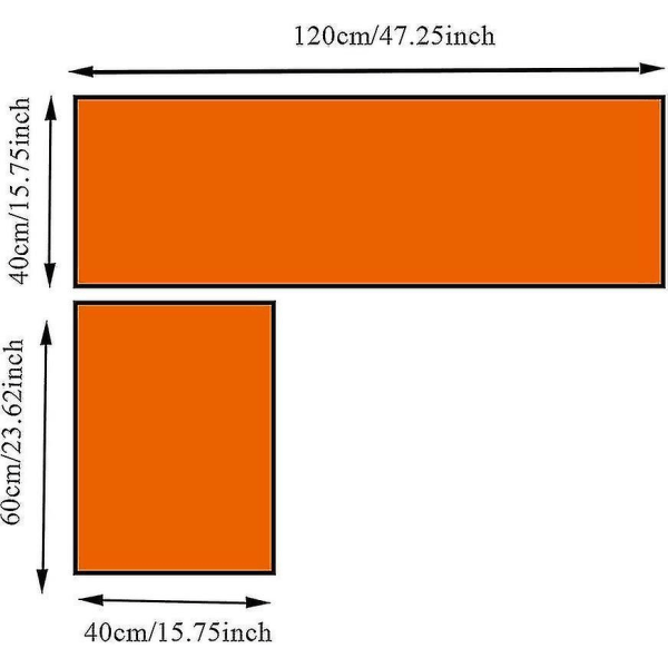 2 stk. Heilwiy sæt måtte skridsikker absorberende gulvmåtte vaskbar 40 * 60+40