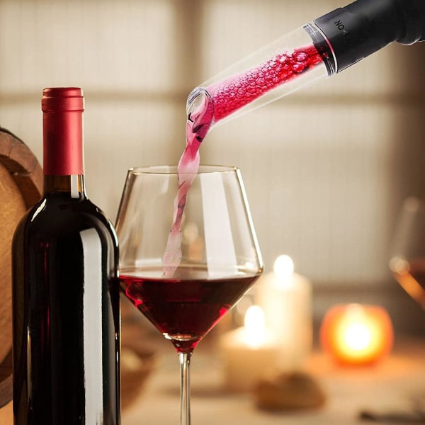 Smart vinkaraffel | Profesjonell festes til de fleste vinflasker for å hjelpe dekantering | Ikke-drypp eller søl, gave til vinelskere, hjemmevintilbehør (1 stk