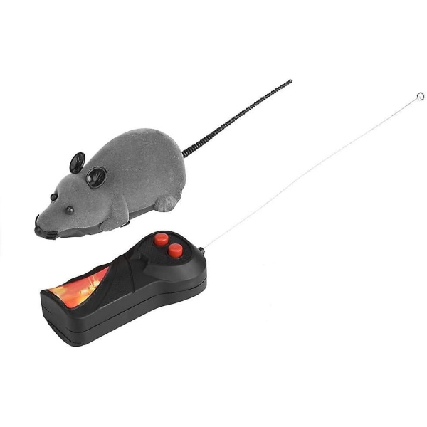 Elektroninen kaukosäädin hiiri rotta lemmikkilelu, kissan koiran lapsen simulaatiohiiri lelu (harmaa)