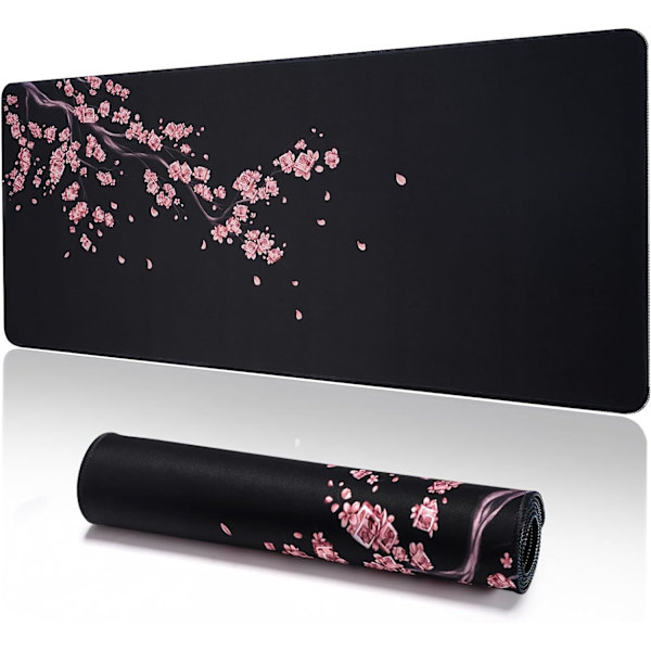 Musematte Gaming Stor Skrivebordsmatte (31,5 x 11,8 x 0,12 tommer) Vaskbar Stor Musematte, Japansk Musematte med Antiskli Gummibase, Utvidet Mo MousPad Y8 XL
