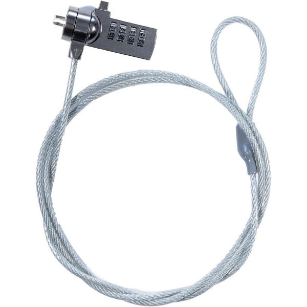 Kombinationskodat bärbar datorlås - Nyckelfri skärbeständig kabel - 1 m lång - Säkert kabellås för bärbar dator - perfekt för företag, kontor och hem