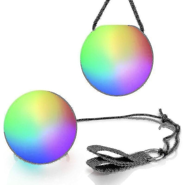 Led Poi Ball Swirling Light Rave Toy (set med 2) Färgförändrande Poi Bollar Gratis Frakt