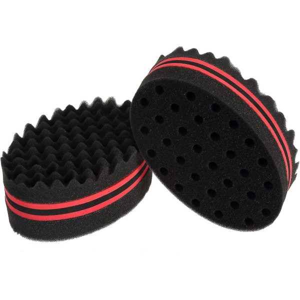 Hiussienit, Magic Barber Twist Curl Brush Sponge (2 kpl, musta)