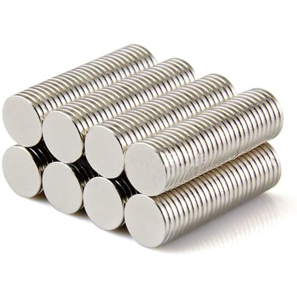50 stk. stærke neodymmagneter N42 8 x 1 mm cirkulære skiver supermagneter