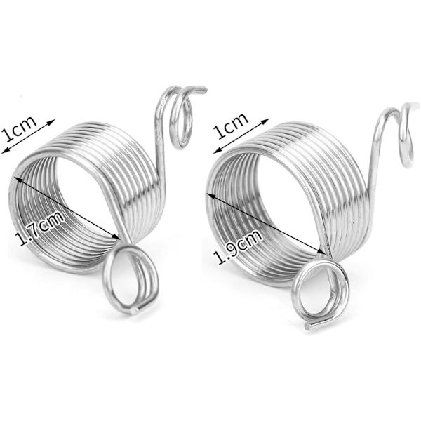 Strikkefingerbøl i rustfrit stål, strikkefinger, ring, garnguide, spiralformet fingerbøl, strikke- og sytilbehør
