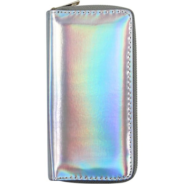 Holographic Wallet Shiny Mermaid Purse Money Clip Mini Evening Clutch Bag Rainbow Card Holder, Holographic-silver, One Size